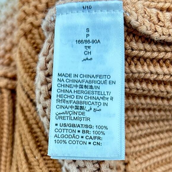 The Drop Camille Cable Cotton Sweater Vest Adobe Brown Terra Cotta Size S - Picture 6 of 8